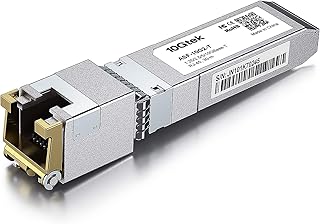 1.25/2.5/5/10GBase-T SFP+ RJ-45 CAT.6a Copper Transceiver, up to 30 meters, Compatible with Cisco SFP-10G-T-S, Ubiquiti UniFi UF-RJ45-10G, Fortinet, Netgear, D-Link and More