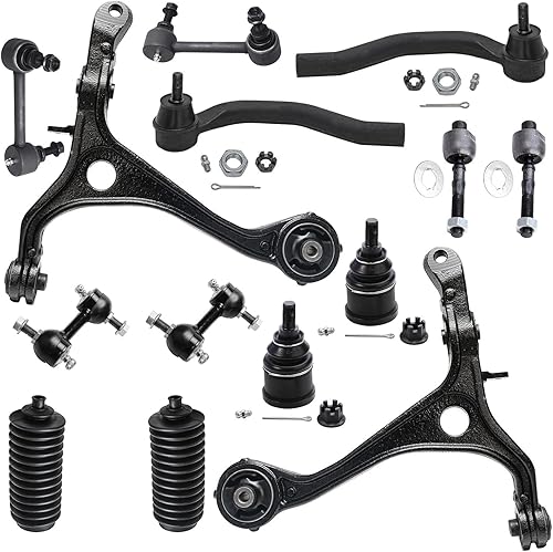 Miniatura 300 de Detroit Axle - 4WD Front End 14pc Kit de suspensión para Ford F-150 F-250 Expedition Navigator, 2 brazos de control superior 2 rótulas inferiores 2