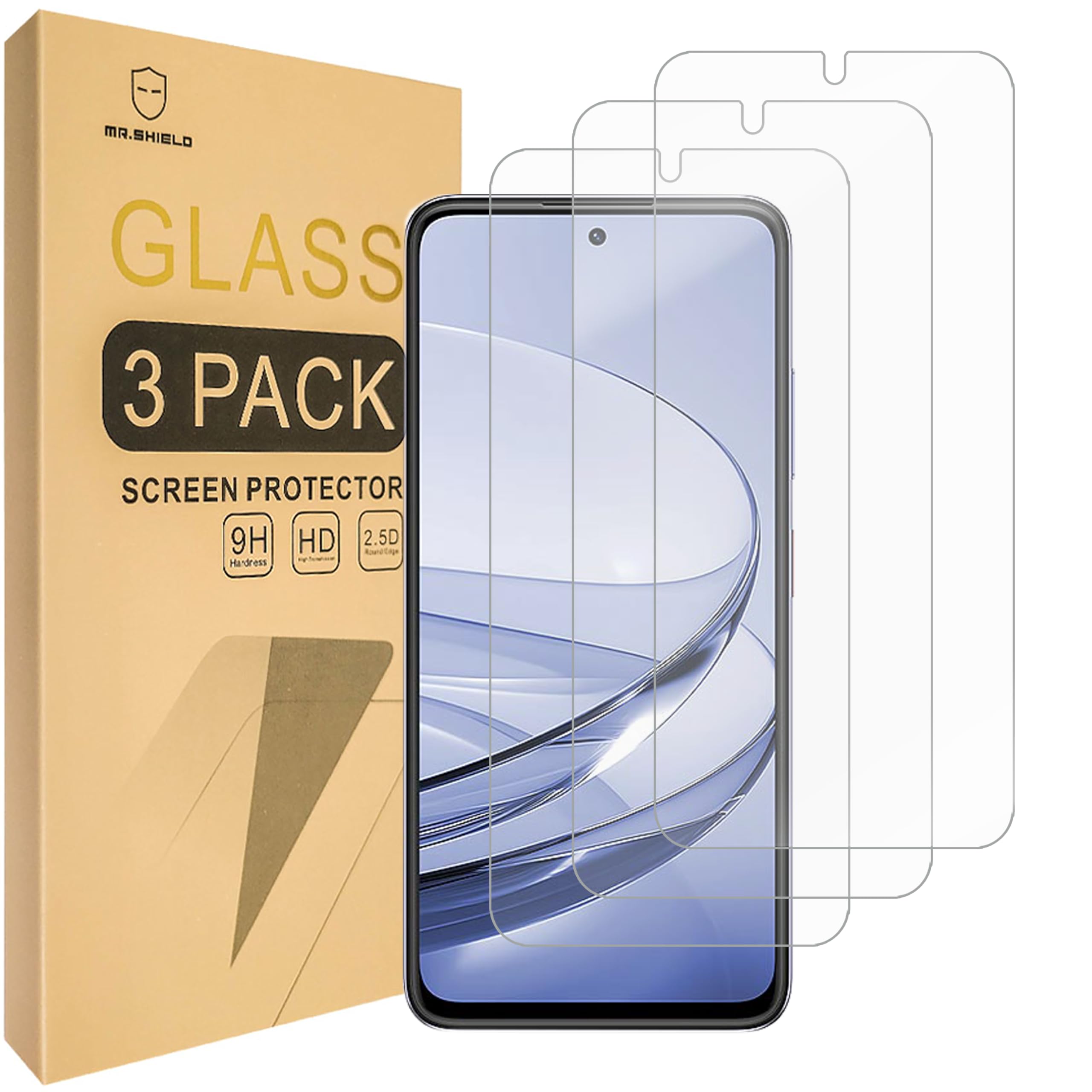 Mr.Shield Screen Protector compatible with ZTE Axon 60 [Tempered Glass] [3-PACK] [Japan Glass with 9H Hardness]