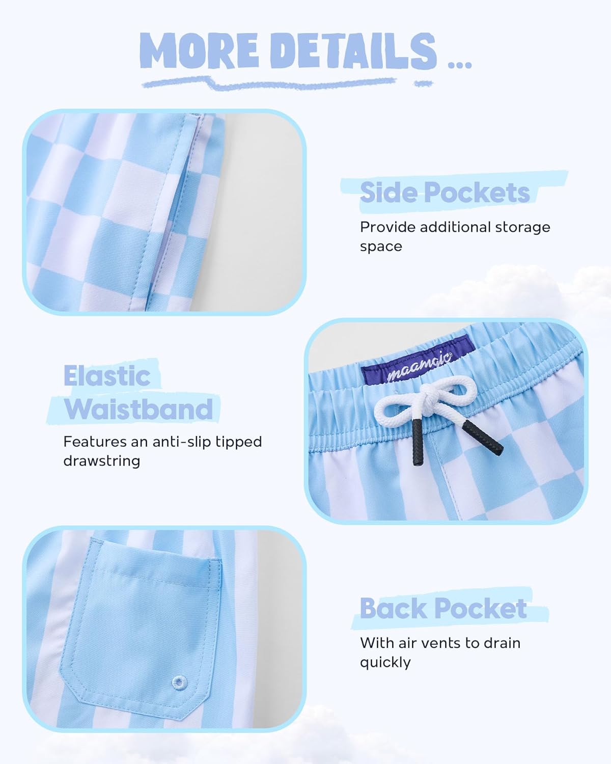 maamgic Boys Swim Trunks with Boxer Brief Liner Recycled Silky-Smooth Swim Shorts Stretch Toddler Swimsuit - Image 5