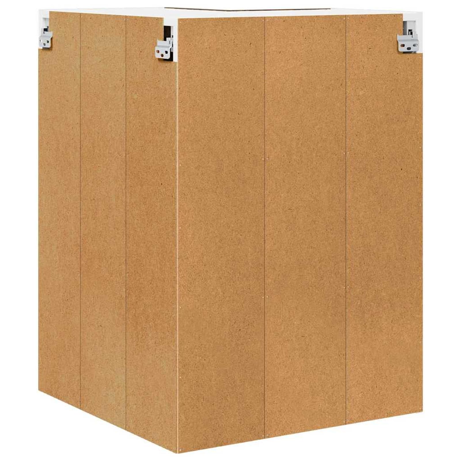 ATOMSTACK MAKER Armadietto pensile da cucina angolare, 57 x 57 x 80 cm, rovere affumicato e bianco, moderno armadio in legno con molto spazio per le cucine moderne