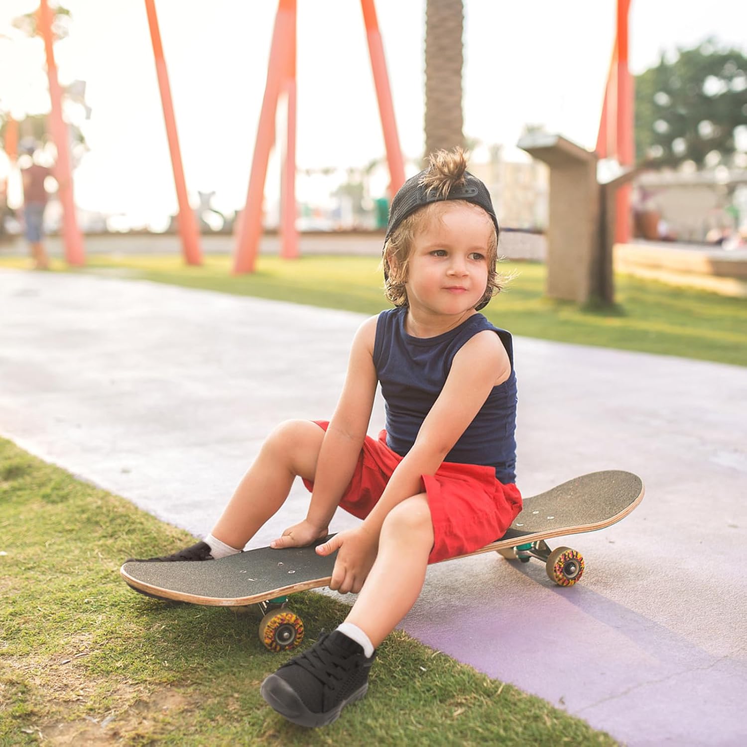 JIASUQI Toddler Shoes for Boys Girls Slip on Sneakers Wide Toe Walking Shoes Toddler Sock Shoes - Image 2