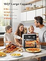 Vista 8 de Nuwave Air Fryer Grill Oven Combo, TRUE Char & Flavor, 100 in 1 Super Convection Toaster Oven Countertop, Excellent Thermal Insulation, POWERPORT™