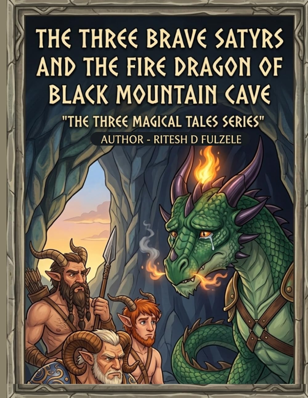 The three brave satyrs and the fire dragon of black mountain cave: The THREE MAGICAL TALES SERIES