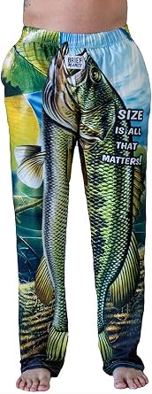 BRIEF INSANITY Fish Lounge Pajama Pants - Comfy, Loose-Fit, Themed Pajamas For Women & Men, Size Is All That Matters S-XXL