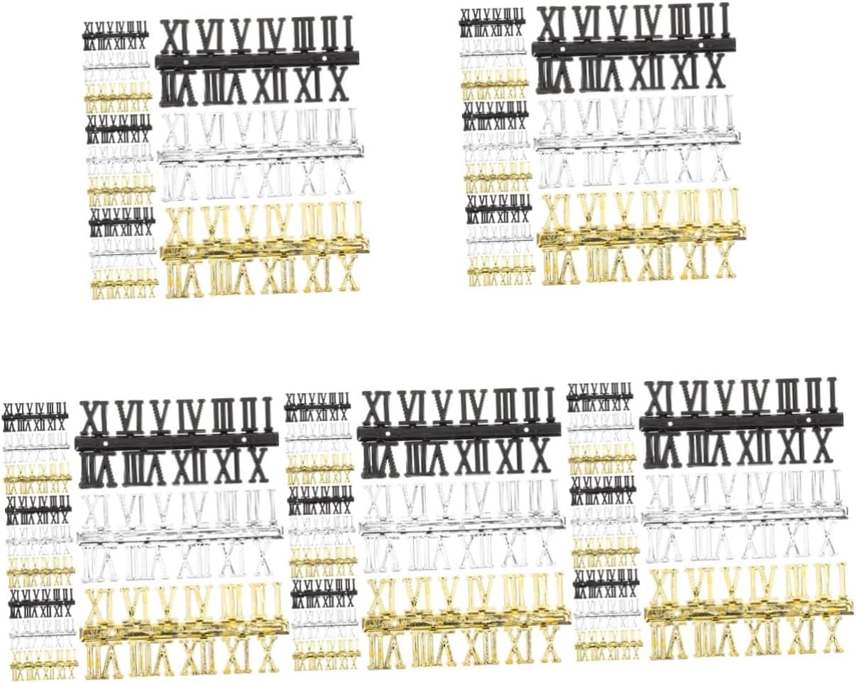 Gadpiparty 60pcs Roman Numerals Wall Clock Replacement Clock Numbers Accessories for Crafting and Home Decor Material Elegant Design