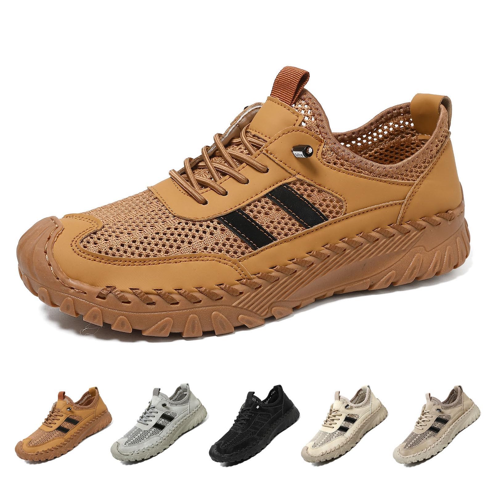 Zenfaze ortopedyczne buty dla mężczyzn, wsparcie łuku, wsuwane ortopedyczne buty turystyczne, oddychające, siatkowe, antypoślizgowe trampki