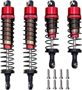 70mm 95mm Shocks Absorber Oil Threaded Damper Kit for Tamiya TT-02B DT-02 DT-03 1/10 RC Car Upgrade Parts Red