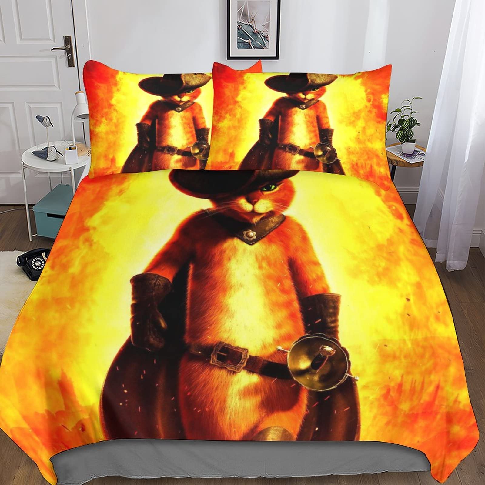 Parure de lit enfant Le Chat Potté comprenant housse de couette 200x200 et taie
