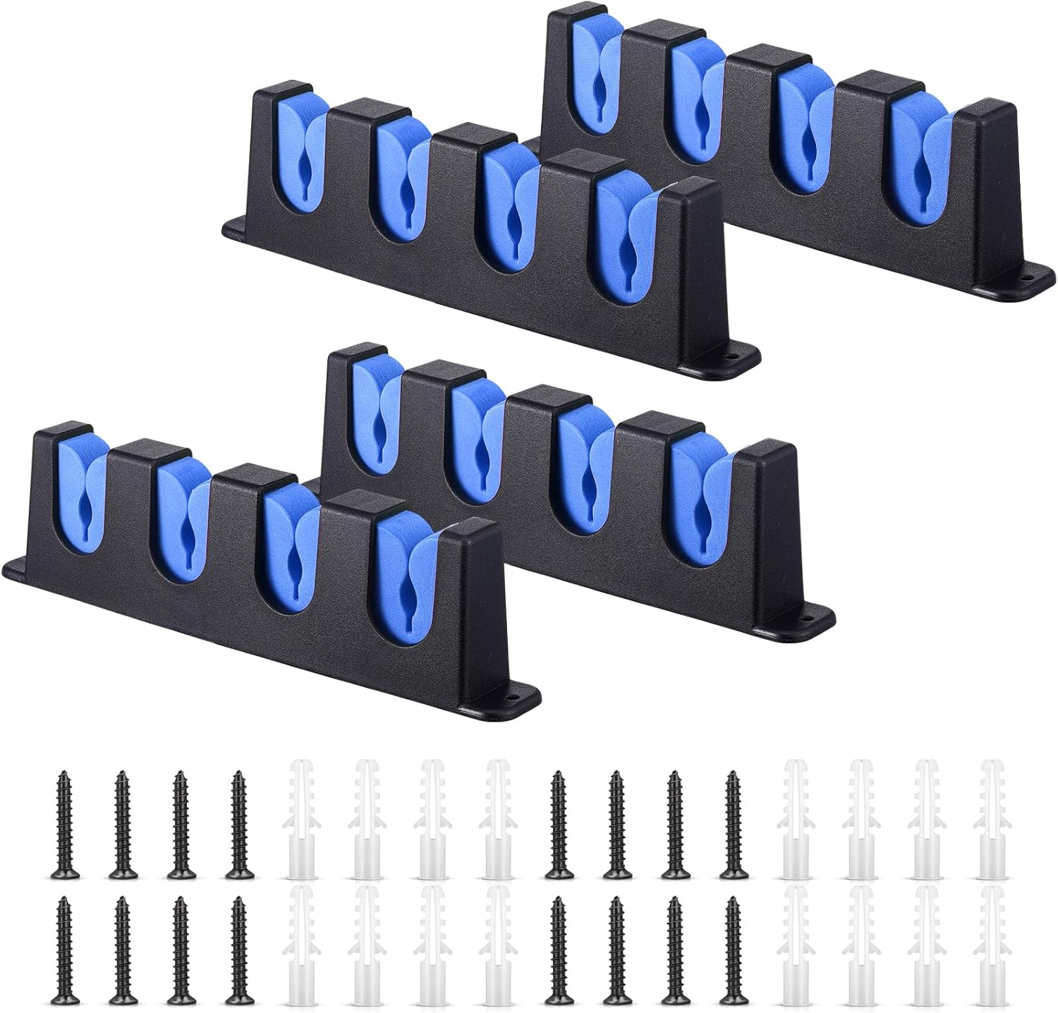 Sratte 4 Pcs Rod Holders for Fishing Boat Wall Mount Fishing Pole Holders Horizontal EVA Foam Garage Rod Rack Summer Boat Accessories for Men Gifts