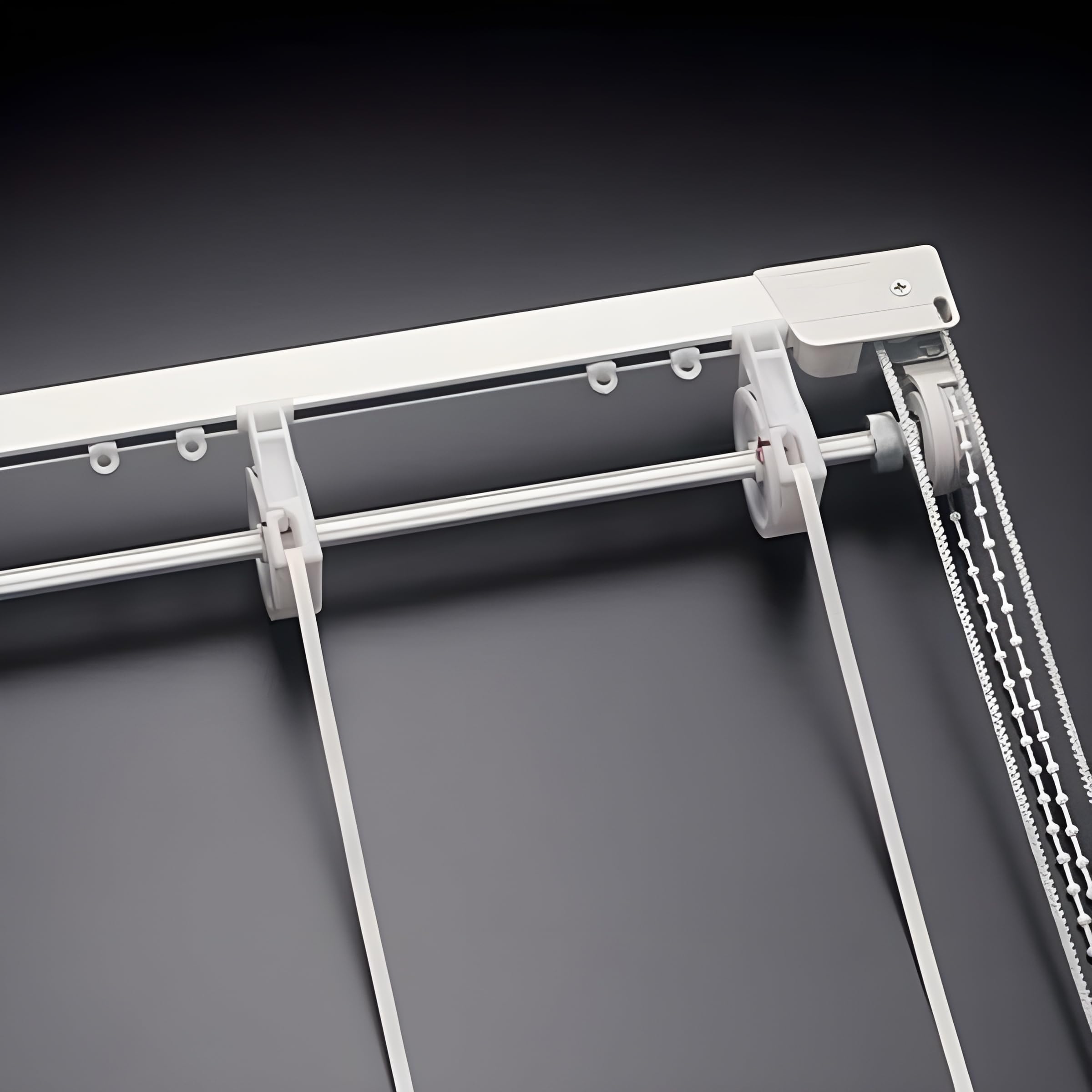 TENDEEVOLUTION Binario Tenda a Pacchetto per Interni in Alluminio 4 Calate con Doppio Movimento a Soffitto o Parete, Bastone Binario per Tende a Pacchetto Moderne, Steccate o in Tessuto (100 CM)