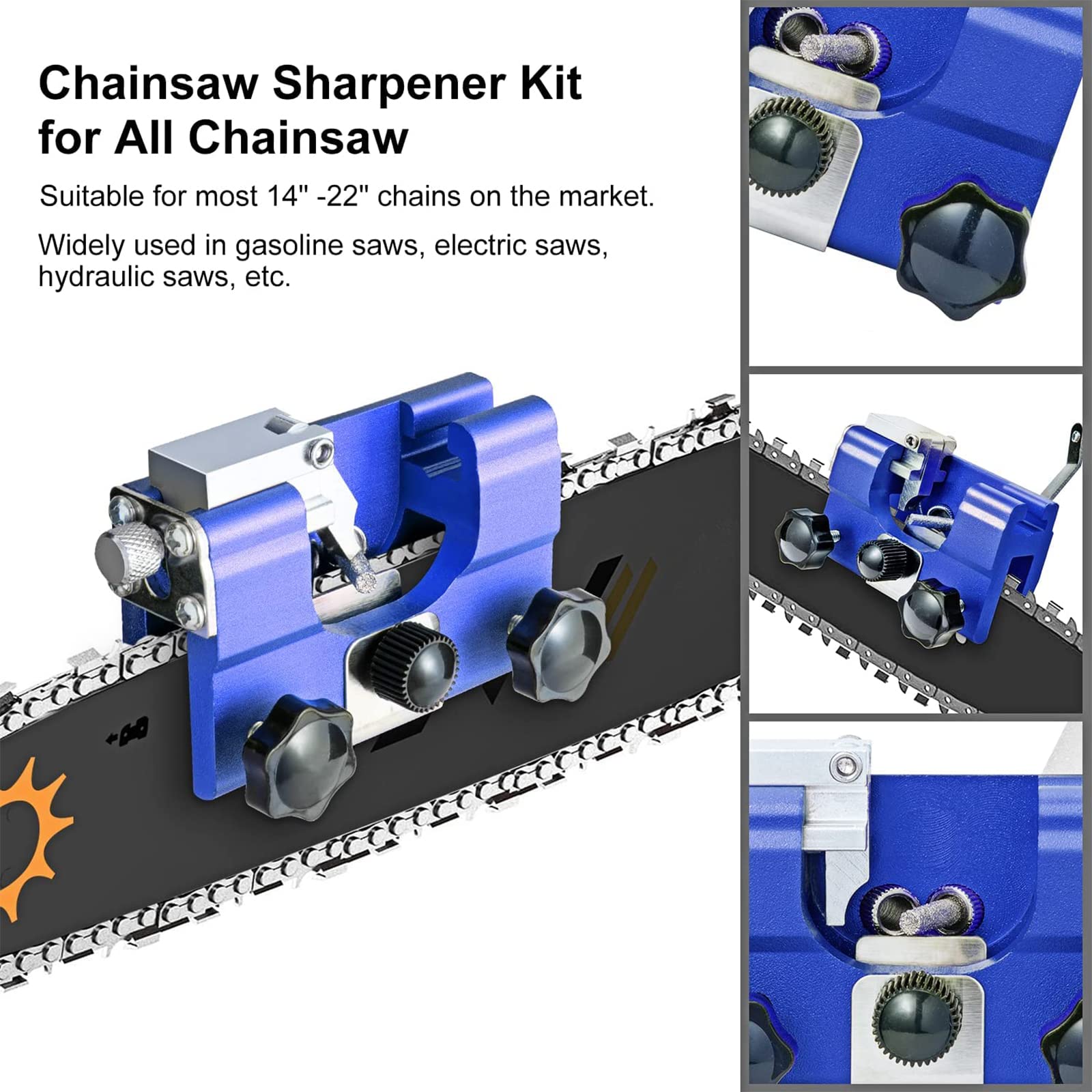 Affilacatene Per Motosega, Affila Catena Motosega, Manuale Chainsaw Chain Sharpening Jig, Portatile Affilatrice Per Motoseghe, Lima Per Catena Motosega Per Tutti I Tipi Di Motoseghe Elettriche