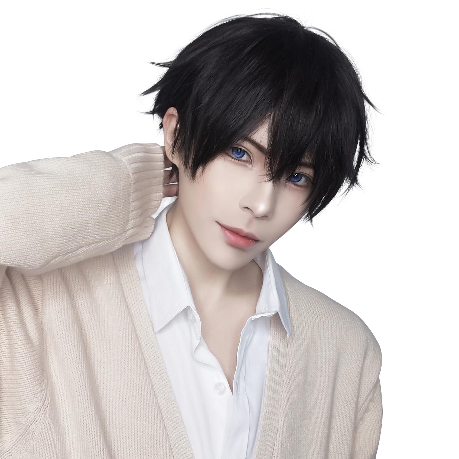 スタイリッシュショート スタンダードブラック 【 メンズ フルウィッグ コスプレ 自然 ファッションウィッグ 男性用 かつら 】 Amazon.co.jp: FESHFEN ウィッグ メンズ ショート フルウィッグ かつら