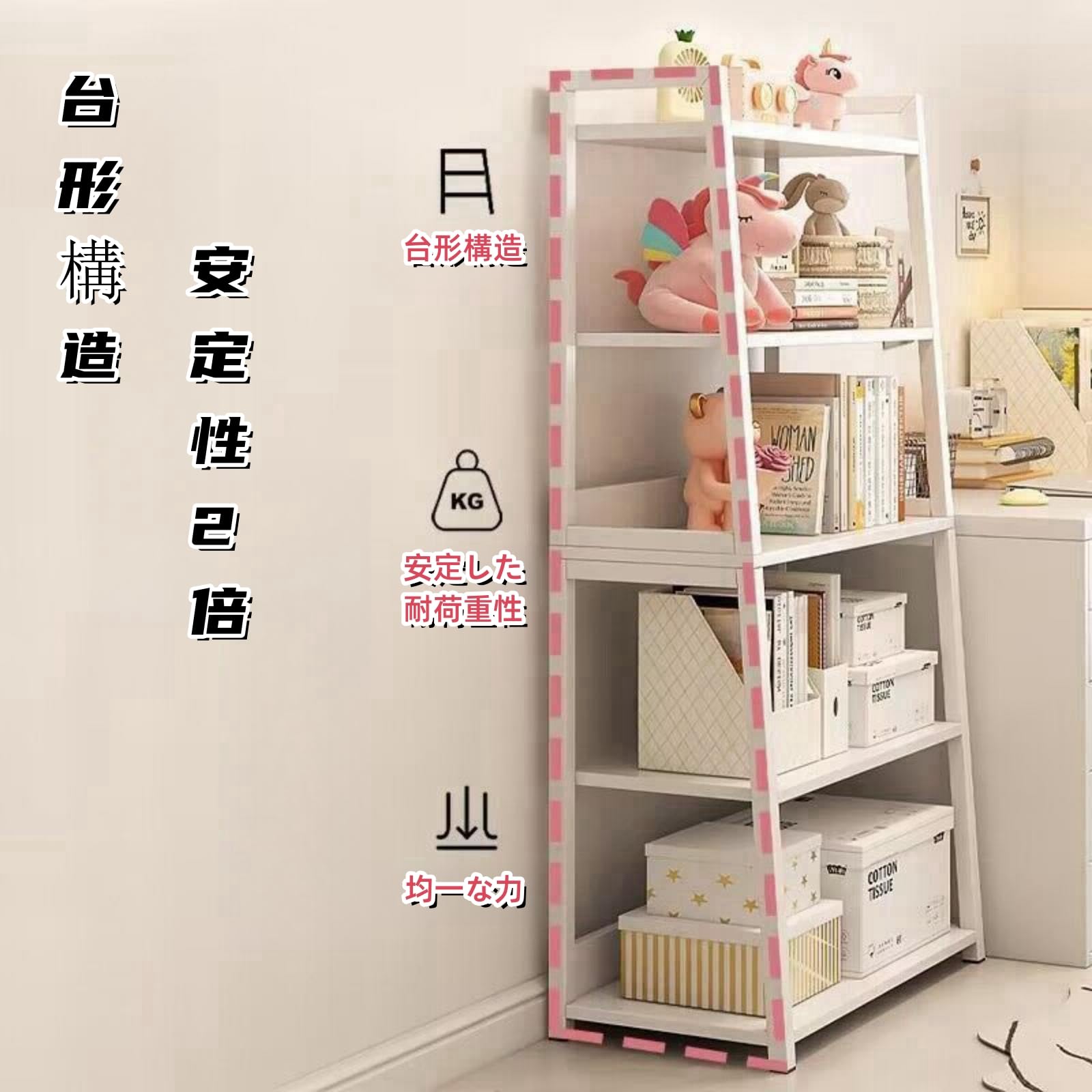 Amazon｜RoBeKaU棚 オープンシェルフ 開放式物置棚 5段 本棚 幅