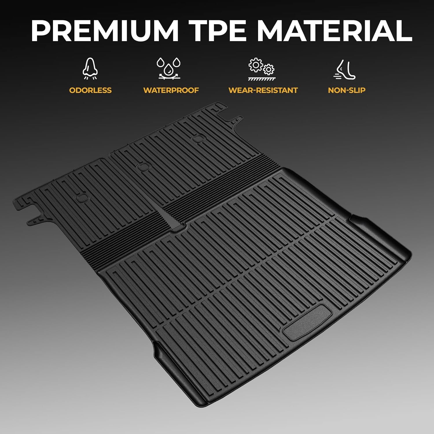 Cargo Mat for 2025-2026 Nissan Kicks, Full Coverage All Weather TPE Protector Cargo Mat with Backrest Mat Trunk Mat Cargo Liner for Nissan Kicks Accessories (Fit for FWD/AWD)