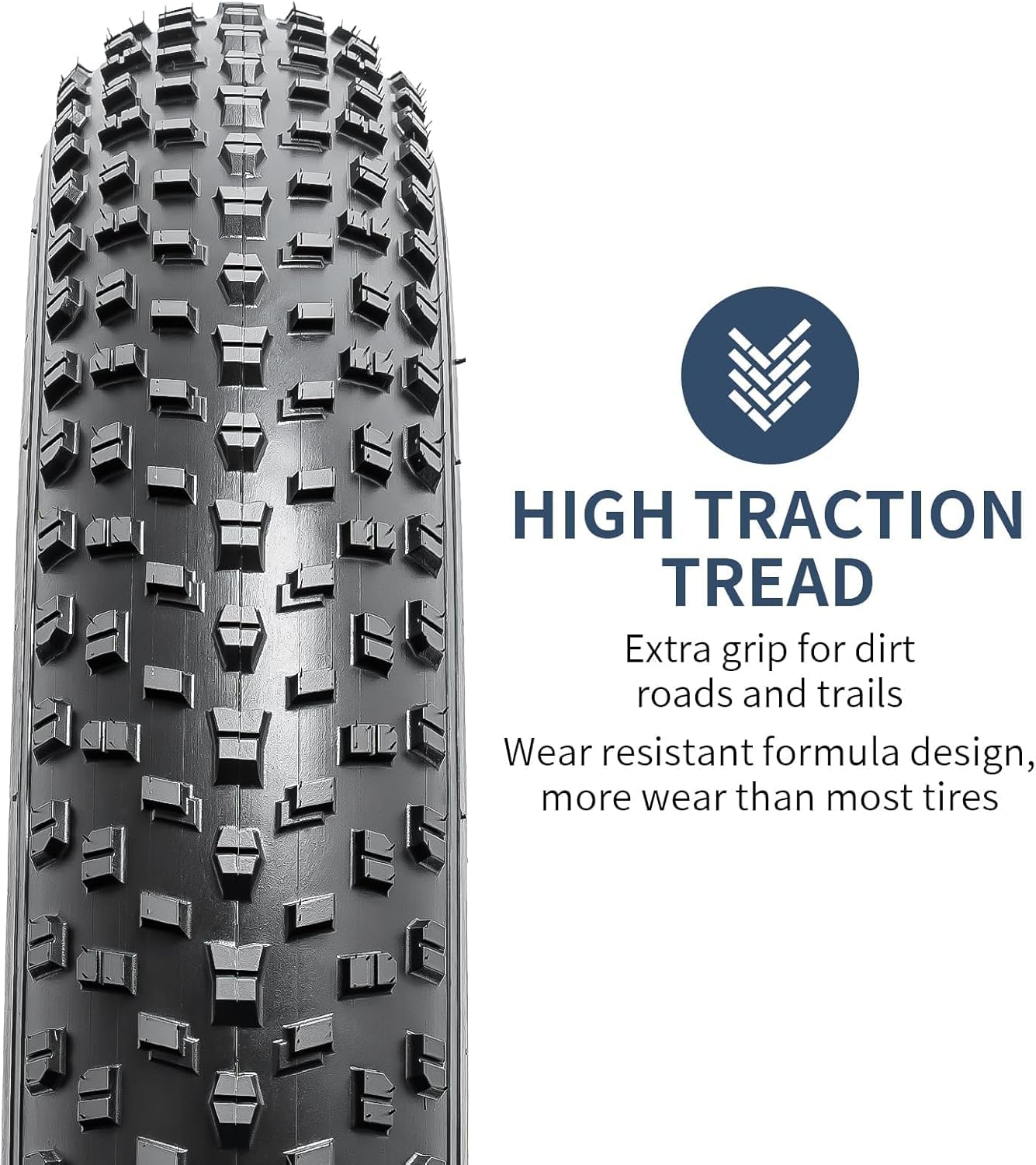 YUNSCM 26" Mountain Fat Bike Tire 26x4.0/100-559 Compatible with Mountain E-Bike 26 x 4 26 x 4.0 E-Bike Bicycle Tire