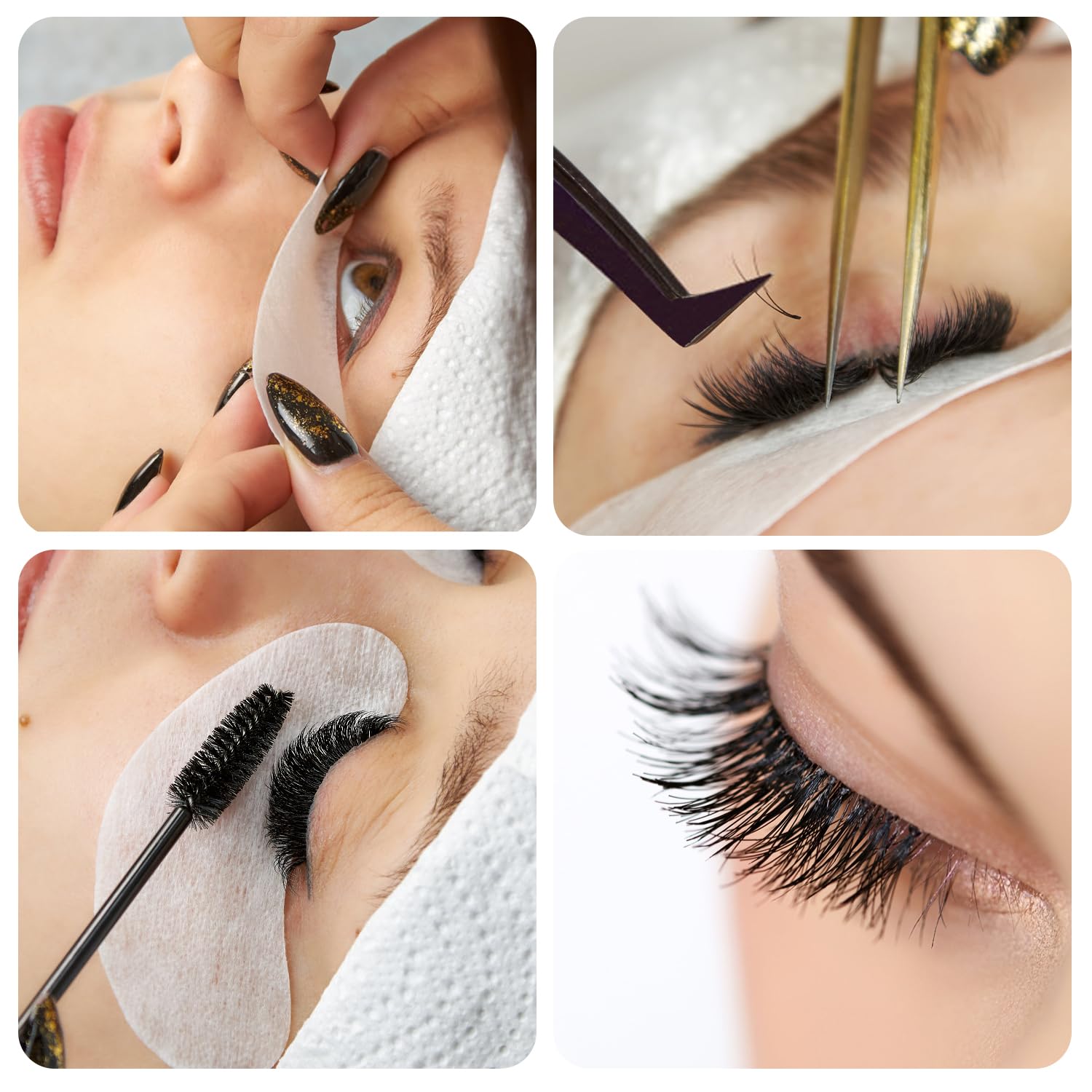 Patch extension ciglio 100 Paia Eye Gel Patches Lash Extension per Estensioni Ciglia, DIY Finte Ciglia Trucco