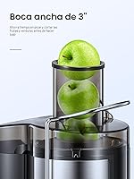 Vista 2 de Qcen - Exprimidor de jugo, extractor centrífugo de 800 W con tolva de alimentación ancha de 3 pulgadas para frutas y verduras, fácil de limpiar