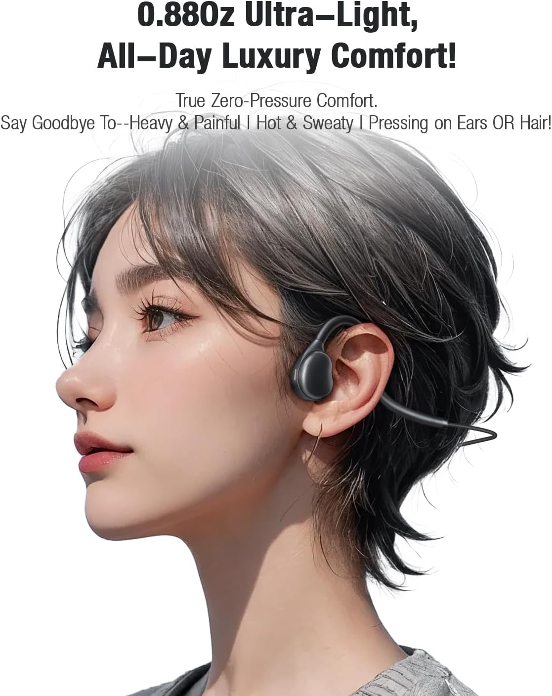 3.5mm Wired Headphones,Open Ear Headphones with Mic, Plug in Headset 3.5 mm Jack for Laptop, PC, Tablets,Traditional Phones,Car AUX, Nintendo Switch. - Image 3