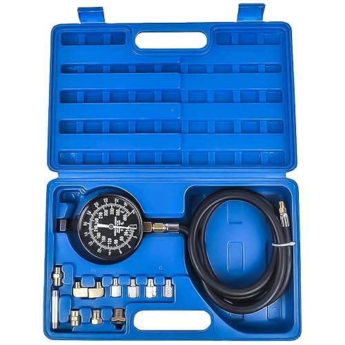 Handor Kit de probador de medidor de presión de aceite, juego de herramientas de prueba de fluidos de transmisión de motor, medidor de presión de