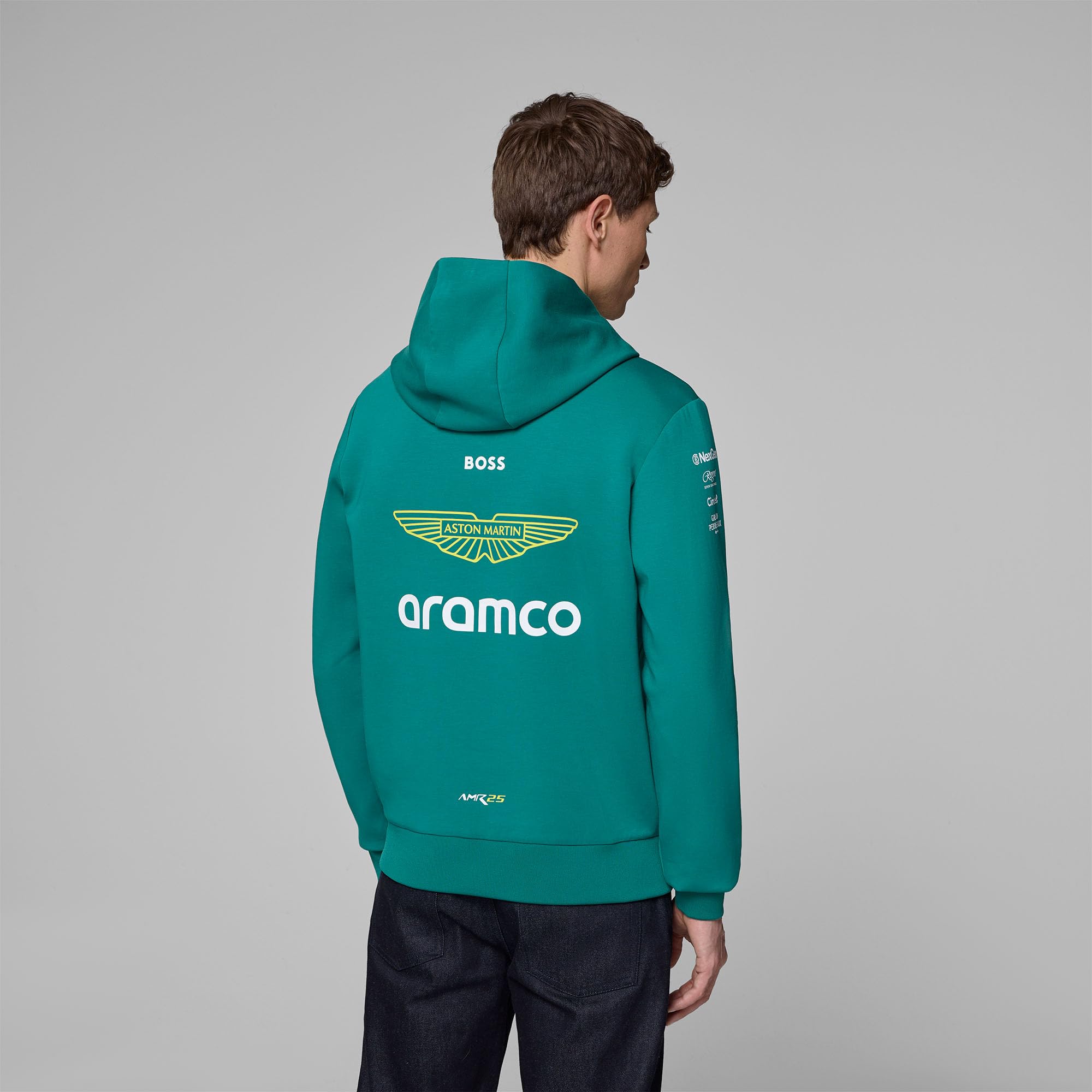 Aston Martin F1 2025 Sudadera con Capucha de Pilotos para Hombr