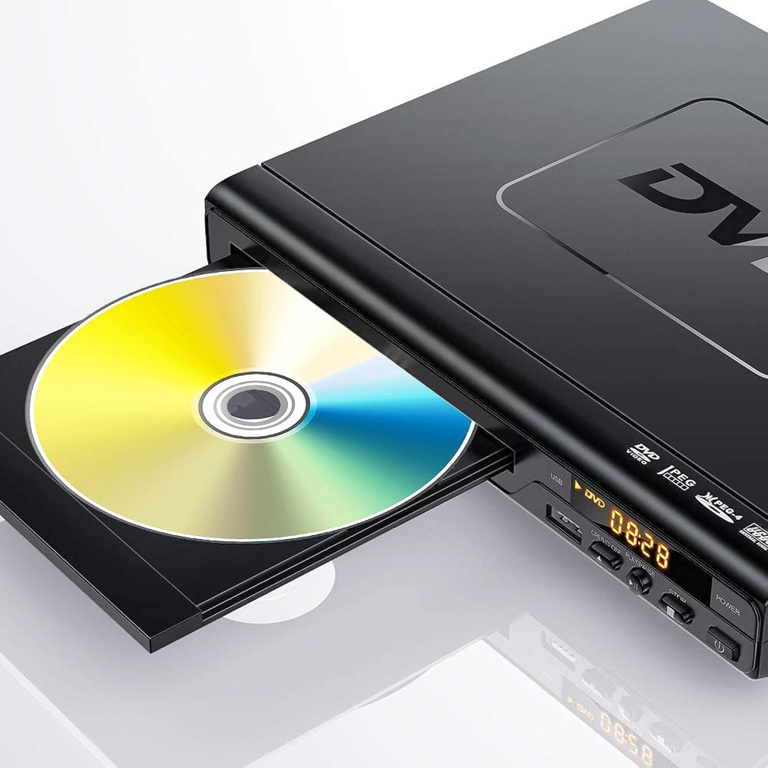 DVD Player, CD Players for Home, DVD Players for TV, RCA Cable Included, Up-Convert to HD 1080p, Multi Region, Breakpoint Memory, Built-in PAL/NTSC, USB 2.0