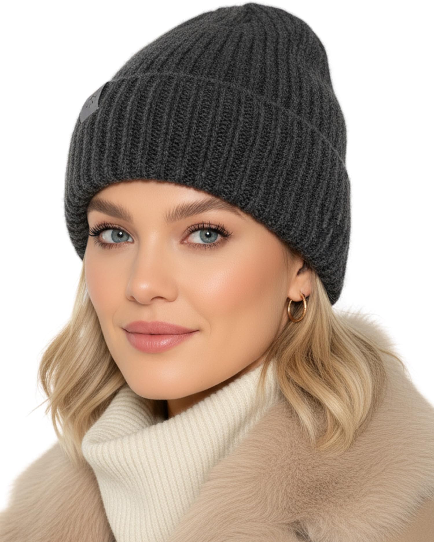 Baesics Wintermütze Unisex – Warme Strickmütze Beanie, Elegante und elastische Mütze für Herbst & Winter, weich gestrickt, modisch & zeitlos, One Size