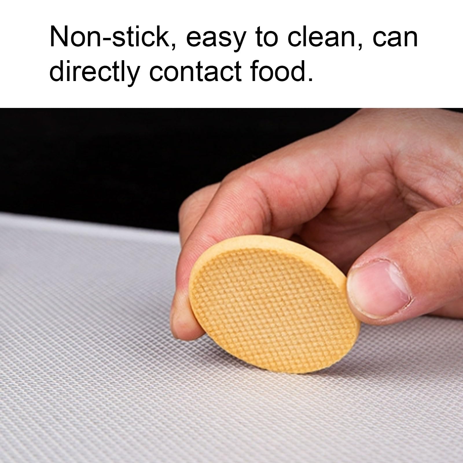 Réutilisable Tapis de cuisson en silicone et fibre de verre, respirant, creux, multifonctionnel, facile à nettoyer, réutilisable Ne colle pas(L)