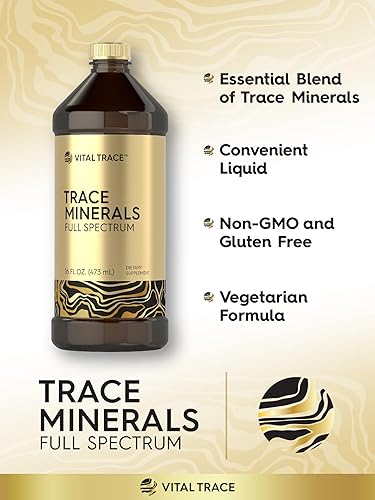 Miniatura 4 de Carlyle Vital Trace Mineral Drops  16 onzas líquidas  Suplemento de minerales de espectro completo  Líquido vegetariano, sin OMG y sin gluten  por