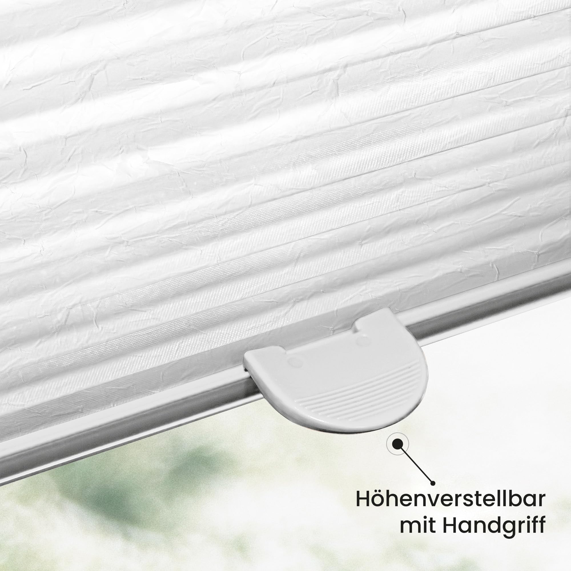 Sonello Estor Cortina Plisada Crush sin Taladrar 100 x 120 cm Blanco