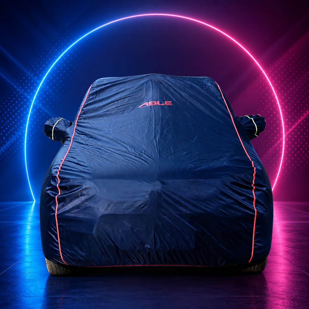 Able Parashuit Blue WR Water Resistance Car Body Cover with Mirror Pockets and Driver Door Zipper Compatible for Maruti Ritz (2009 to 2016 Model)-image-34