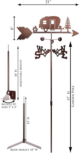 Miniatura 3 de SWEN Products Veletas Happy Camper Camp (montaje ajustable incluido)