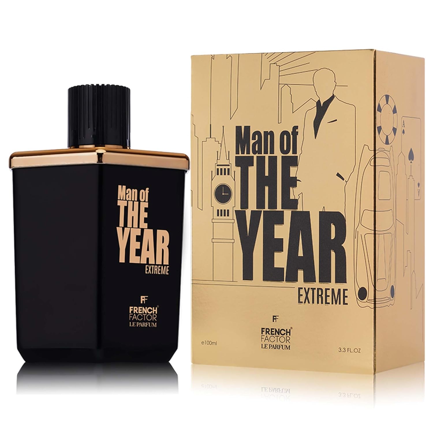 French Factor Man of the Year (MOY Extreme) Eau de Parfum for Men, Intense Long-Lasting Oriental Oud Perfume with Oud, Incense, Saffron, Rose, Amber & Birch, 100ml (3.3 Fl Oz) - Image 2