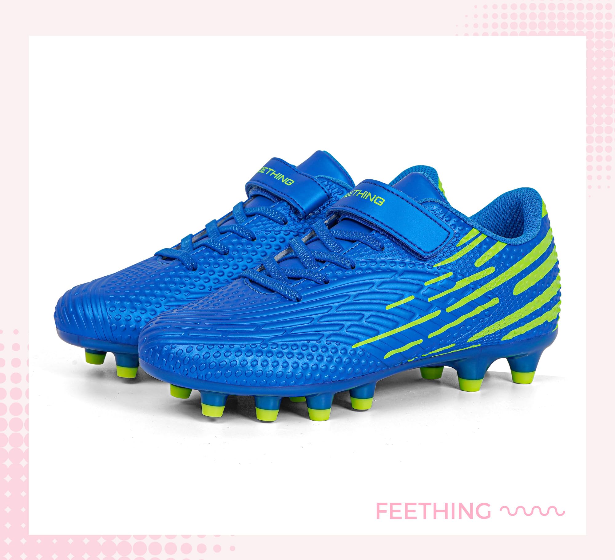 Botas de Fútbol para Niños - Zapatillas de Fútbol Infantiles con Tacos Antideslizantes y Plantilla Cómoda | para Césped Artificial y Natural - Niños y Niñas
