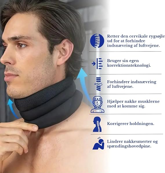 Neck Support for Snoring, Necksupport - Never Snore Again, Neck Support Brace for Sleeping, Soft Adjustable Necks Brace Cervical Collar for Pain Relief