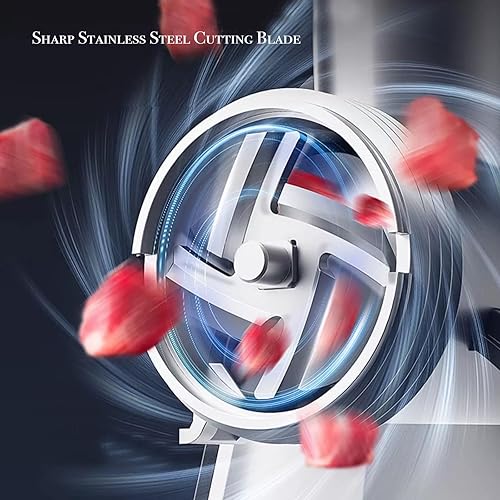 Miniatura 3 de Sunmile SM-G33 ETL picadora de carne eléctrica de acero inoxidable de 1HP 800W Max - Hoja de acero inoxidable y 3 placas de molienda, 3 tipos de