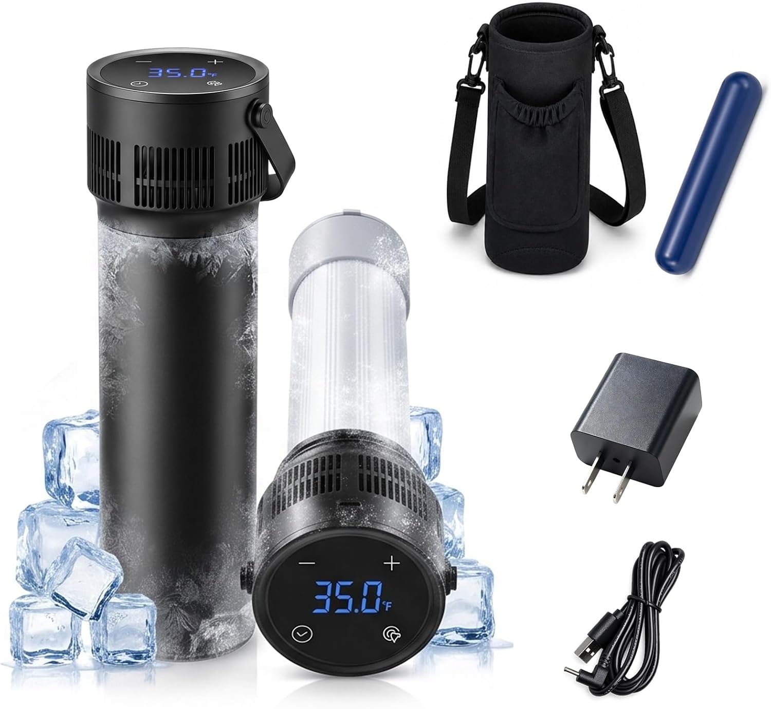 Electric Insulin Cooler Travel Case TSA Approved with USB Charger Kit
