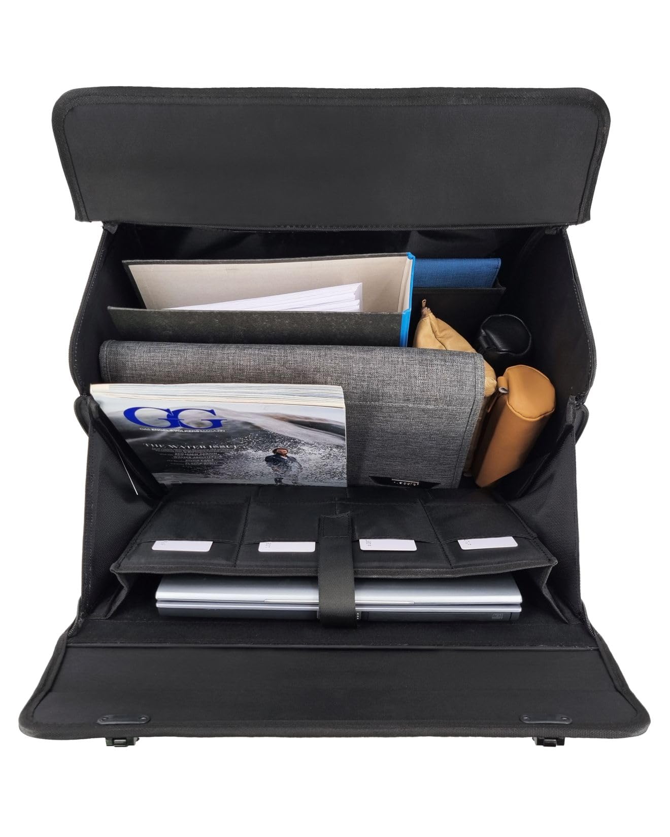 46216 Trolley Pilotenkoffer RPET Samar, Laptopkoffer mit arretierbarem Trolleysystem, 2 Zahlenschlössern, DIN A4 Einsteckfach, ca. 39 x 47 x 24 cm, Businesstrolley, anthrazit
