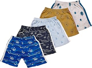 ASK - JS - LCD & CO - ( Pack of 4 Shorts Regular Printed Shorts for Your Little One (Unisex) Multi-Coloured Shorts - Print...