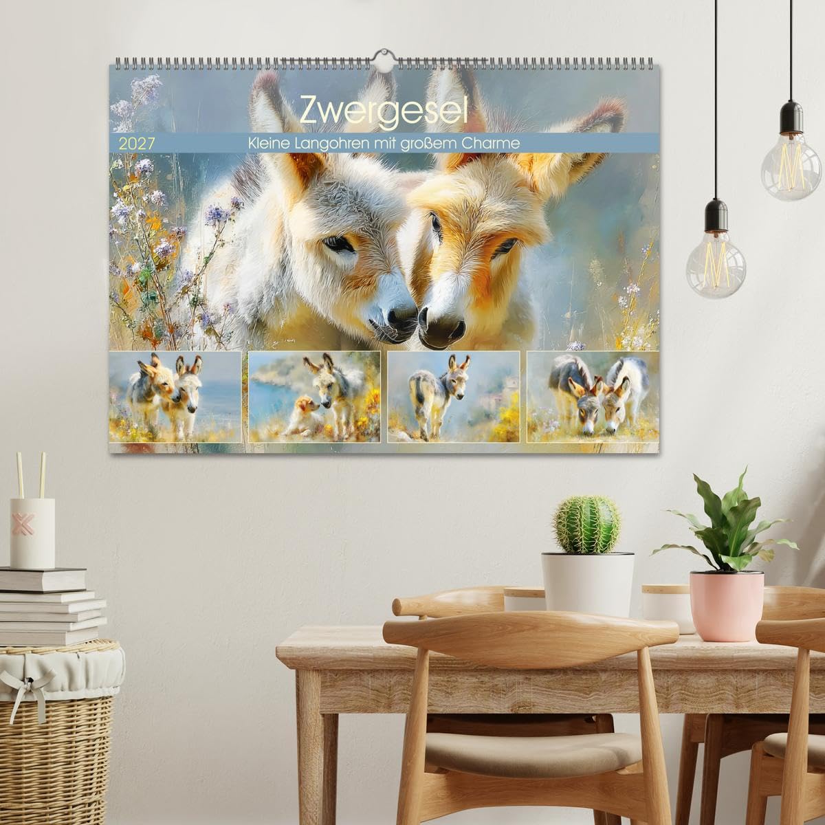Zwergesel. Kleine Langohren mit großem Charme (Wandkalender 2027 DIN A2 quer), CALVENDO Monatskalender: Niedliche Zwergesel in sanften und malerischen Darstellungen (CALVENDO Tiere)