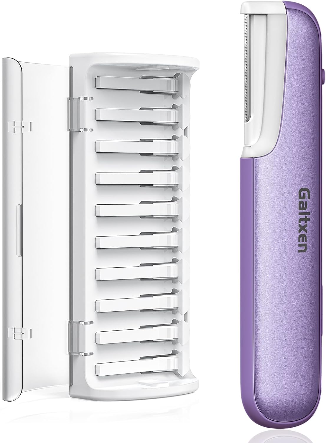 Dermaplaning Tool for Women – Facial Exfoliation & Peach Fuzz Hair Removal with Rechargeable Sonic Edge Technology, 10 Refill Blades