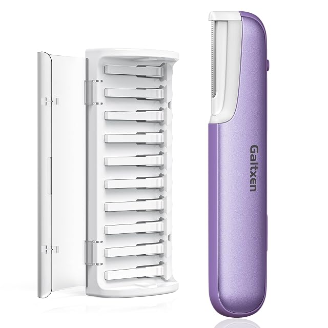 Dermaplaning Tool for Women - Facial Exfoliation Peach Fuzz Hair Removal with Rechargeable Sonic Edge Technology 10 Refill