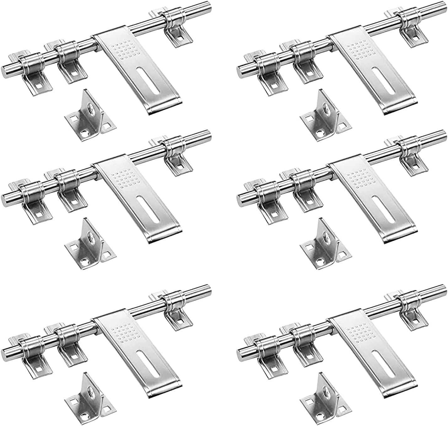 RAB Aldrop Stainless Steel Aldrop for Main Doors Pack of 6 (Code:- RV ALD 12" DOT, Size:- 2mm Full Gage)