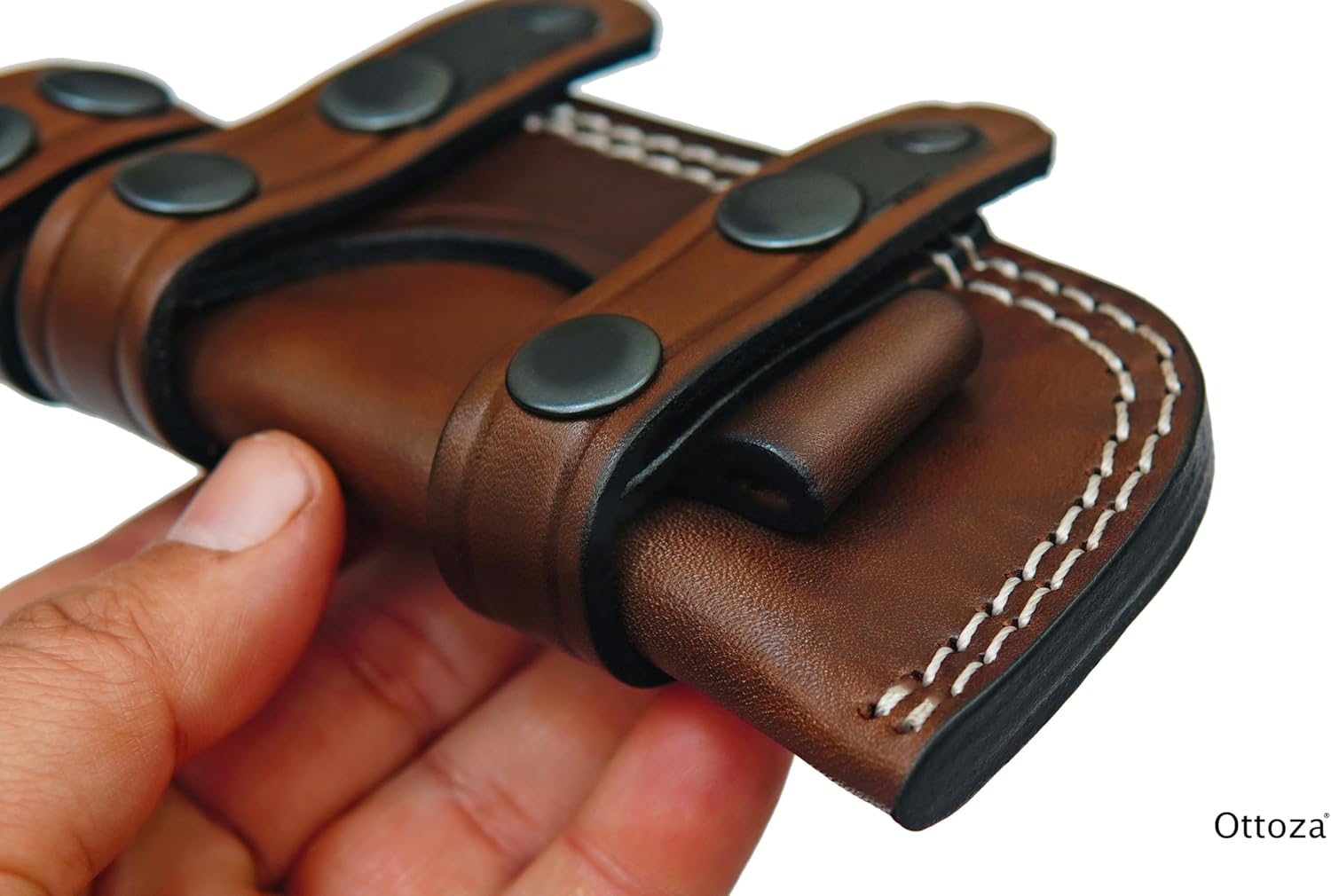 Ottoza Leather Knife Sheaths for Fixed Blade Knives, Small Knife Sheath RIGHT HAND Leather Knife Sheath for Belt, Leather Knife Holster Belt Knife Holder, Horizontal Knife Sheath for Belt No:125
