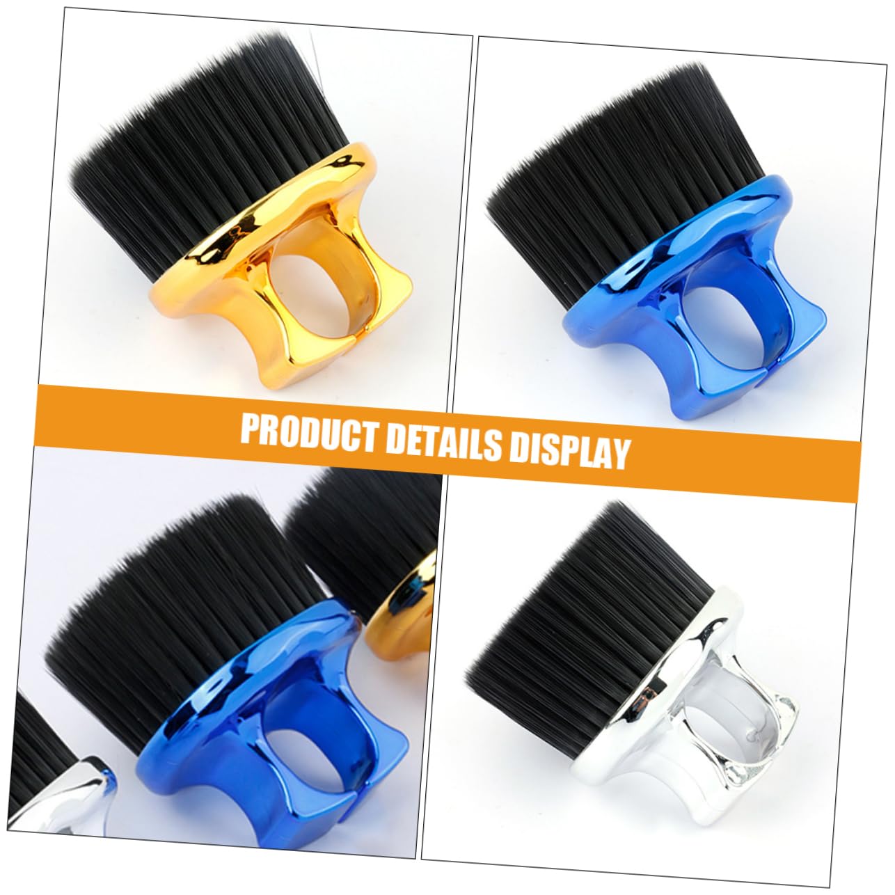 3Pcs Neck Duster and Beard Brush Set for Men Durable Barber Brushes for Hair Cleaning and Trimming Includes Open Ring Beard Brush Essential Grooming Supplies