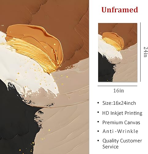 Vista 31 de Lienzo abstracto naranja para pared, póster naranja moderno, pintura geométrica abstracta, lienzo de lámina dorada, arte de pared naranja y dorado