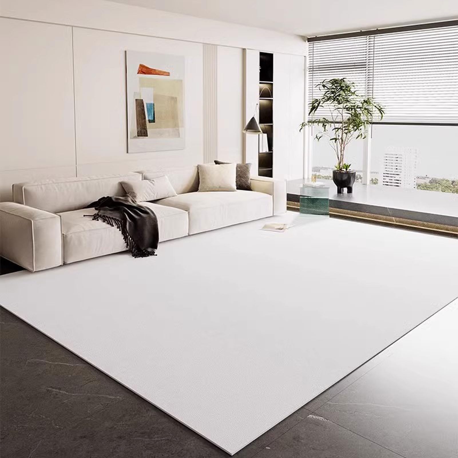 Tapis d'entrée moderne pour grand salon et cuisine, protection de sol PVC