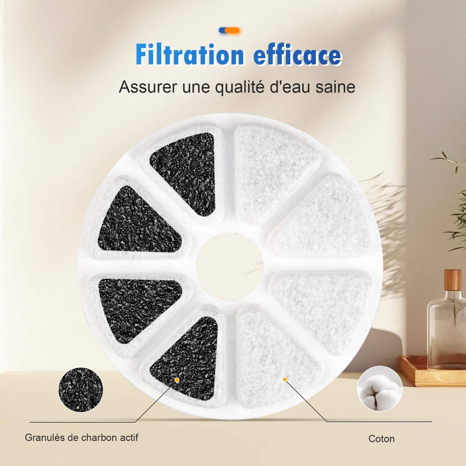 Lot De 12 Filtres Pour Fontaines À Eau Pour Chats, Compatibles Avec La