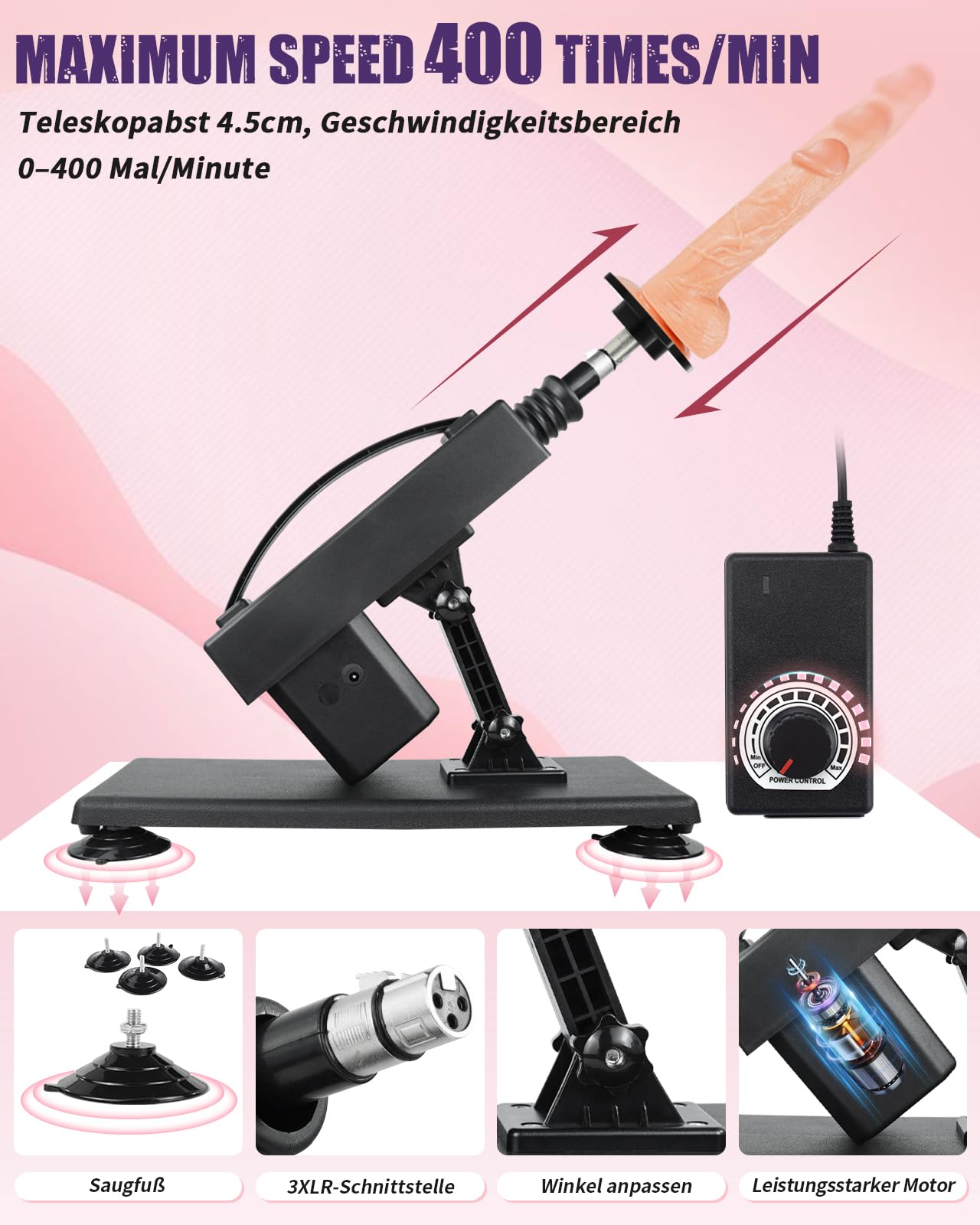 Sex Maschine Fickle Maschine Männer Sex Spielzeug Fickmaschine mit Dildo | Sexmaschine mit 3XL Zubehör Masturbations Sexmaschine für die Frau Fickle Maschine Fickmaschine