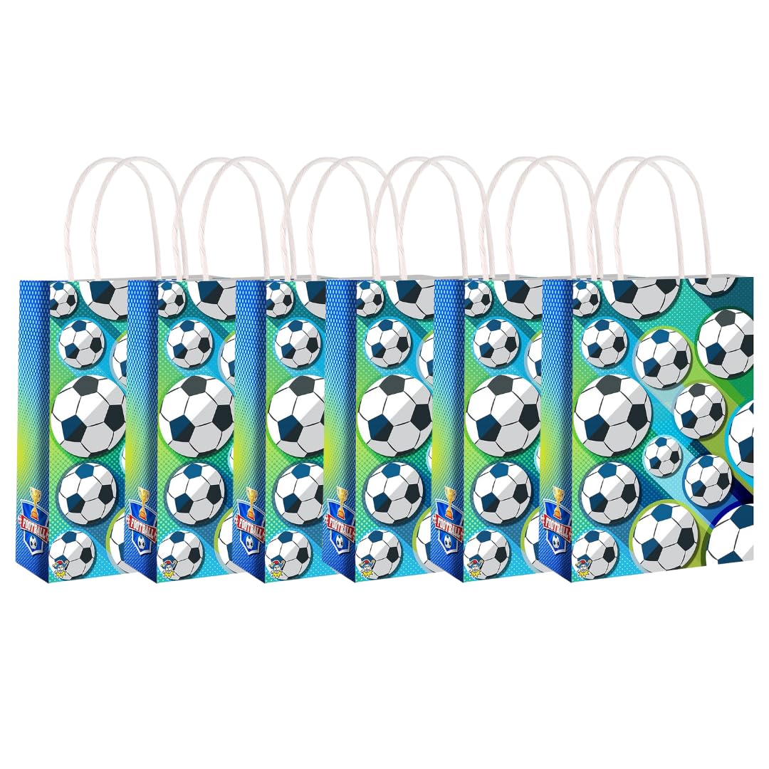 LND Gift - Football Party Bag With Handles Paper For Kids, Eco